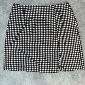 Black and White Checkered Mini Skirt